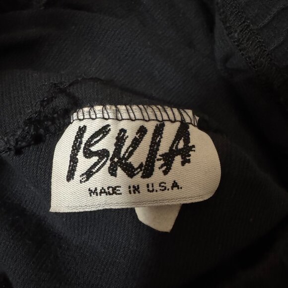 #212 – 🖤 ISKIA Vintage Black Knit Stirrup Pants | Made in USA 🖤 - Picture 3 of 4